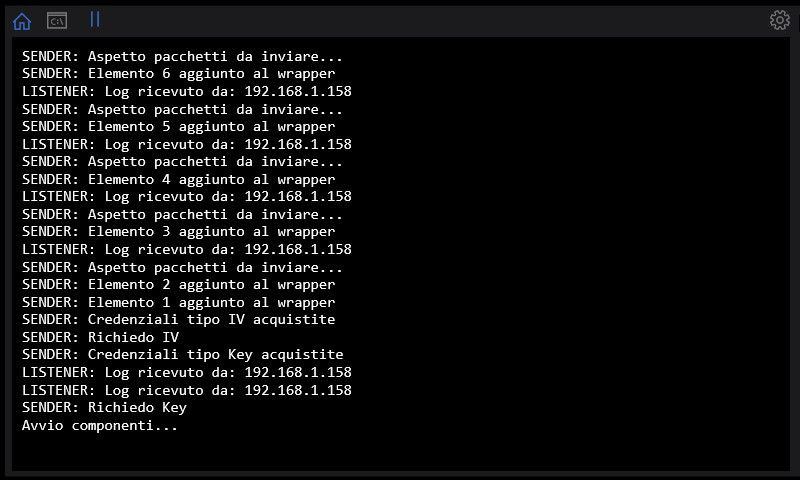 La console del client, per chi deve guardare che cosa sta succedendo davvero.
